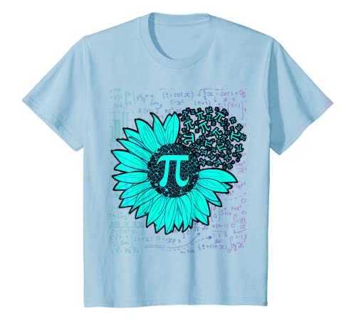 Kinder Happy Pi Day 3.14 Zahlensymbol Sonnenblume Mathe Geek Kinder T-Shirt von Pi Day Math Geek Co