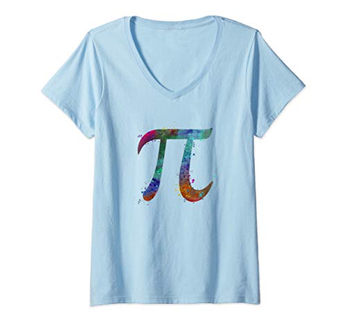 Damen Pi T-Shirt 3,14 Pi Number Symbol Math Science math teacher T-Shirt mit V-Ausschnitt Damen Pi T-Shirt 3,14 Pi Number Symbol Math Science math teacher T-Shirt mit V-Ausschnitt von Pi T-Shirt Mathe Mathematik Lehrer Shirt Geschenk