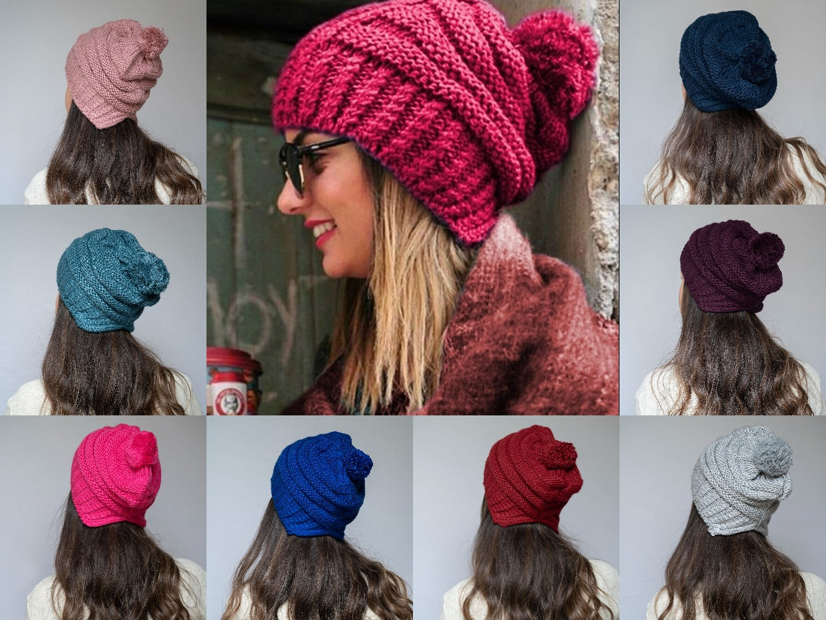 Gestrickte Mütze Für Frauen, 17 Farben Slouchy Wintermütze, Geschenk Sie, Atmungsaktive Super Warme Und Weiche Winter Frauen Xssm von PiAccessories