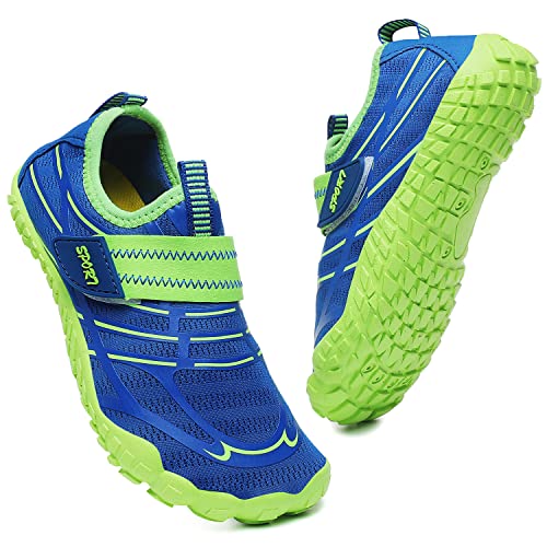 PiDaGlobal Kinder Wasserschuhe Strandschuhe Jungen Mädchen Schwimmschuhe Badeschuhe Schnelltrocknende Aquaschuhe Leichte rutschfest Barfuß-Sportschuhe 28EU Blau von PiDaGlobal