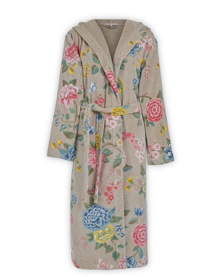 PiP Studio Bademantel Good Evening Bathrobe Khaki Xs Khaki 100% Cotton, terry velour, 3, Bademantel Damen und Herren Morgenmantel Frottee von PiP Studio