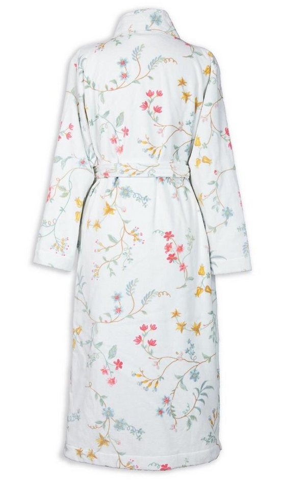 PiP Studio Bademantel Les Fleurs Bathrobe White L Weiß 100% Cotton, terry velour, 380 G, Bademantel Damen und Herren Morgenmantel Frottee von PiP Studio