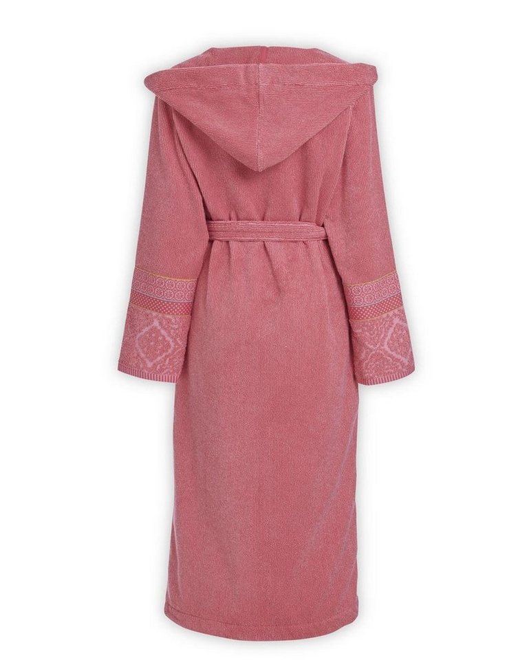 PiP Studio Bademantel Soft Zellige Bathrobe Coral L Korallenrot 100% Cotton, terry, 450, Bademantel Damen und Herren Morgenmantel Frottee von PiP Studio