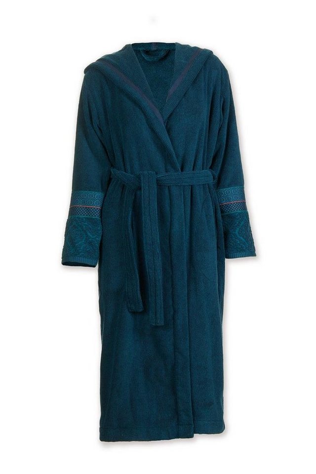 PiP Studio Bademantel Soft Zellige Bathrobe Dark Blue M Dunkelblau 100% Cotton, terry, Bademantel Damen und Herren Morgenmantel Frottee von PiP Studio