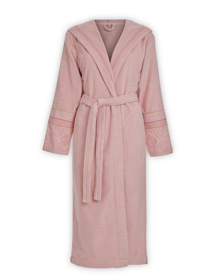 PiP Studio Bademantel Soft Zellige Bathrobe Pink Xl Rosa 100% Cotton, terry, 450 GSM XL, Bademantel Damen und Herren Morgenmantel Frottee von PiP Studio