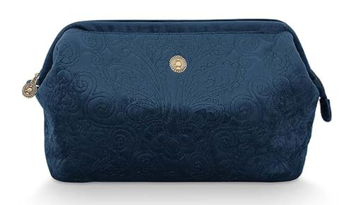 Cosmetic Purse Extra Large Velvet Quiltey Days Blue 30x20.7X von PiP Studio