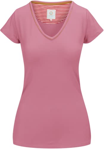 PIP Studio Kurzarm Top Toy Solid | pink - L von PiP Studio