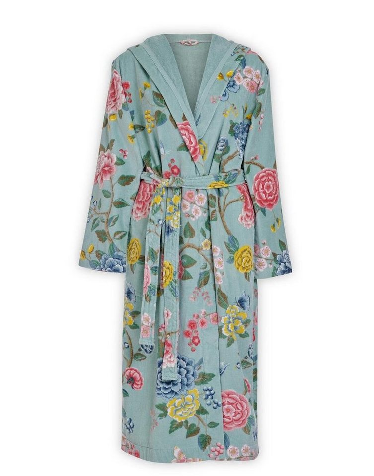 PiP Studio Bademantel Good Evening Bathrobe Blue Xs Blau 100% Cotton, terry velour, 380, Bademantel Damen und Herren Morgenmantel Frottee von PiP Studio