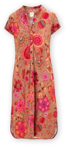 PiP Studio Dalia Short Sleeve Nightdress Viva las Flores Farbe Pink Größe L Nachthemd Kleid Geknöpft Kragen von PiP Studio