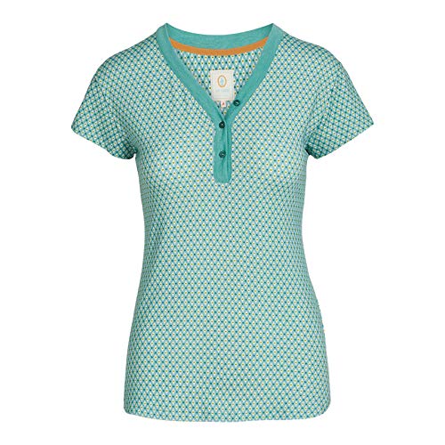 PiP Studio Damen T-Shirt Kurzarm Pyjama Oberteil Shirt Teca Short Sleeve Marquise 51.512, Farbe:Blau, Wäschegröße:L, Artikel:-Marquise Blue von PiP Studio