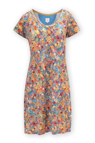 PiP Studio Djoy Short Sleeve Nightdress Tutti i Fiori Größe 36, Farbe Light Blue von PiP Studio