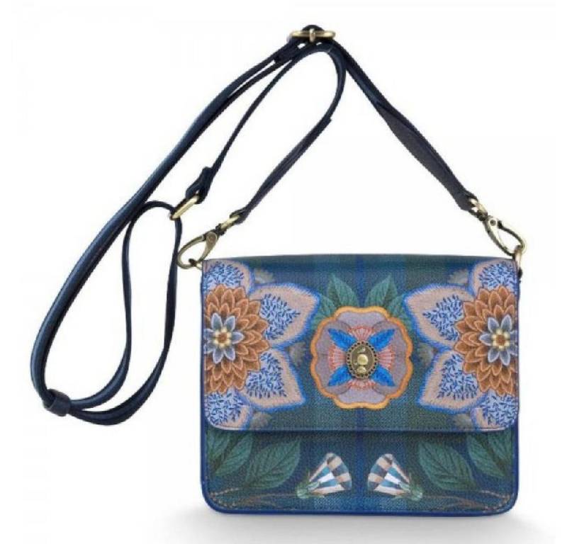 PiP Studio Handtasche Schultertasche Cross Body Fenna Flores Felices Dark Blue (S) von PiP Studio