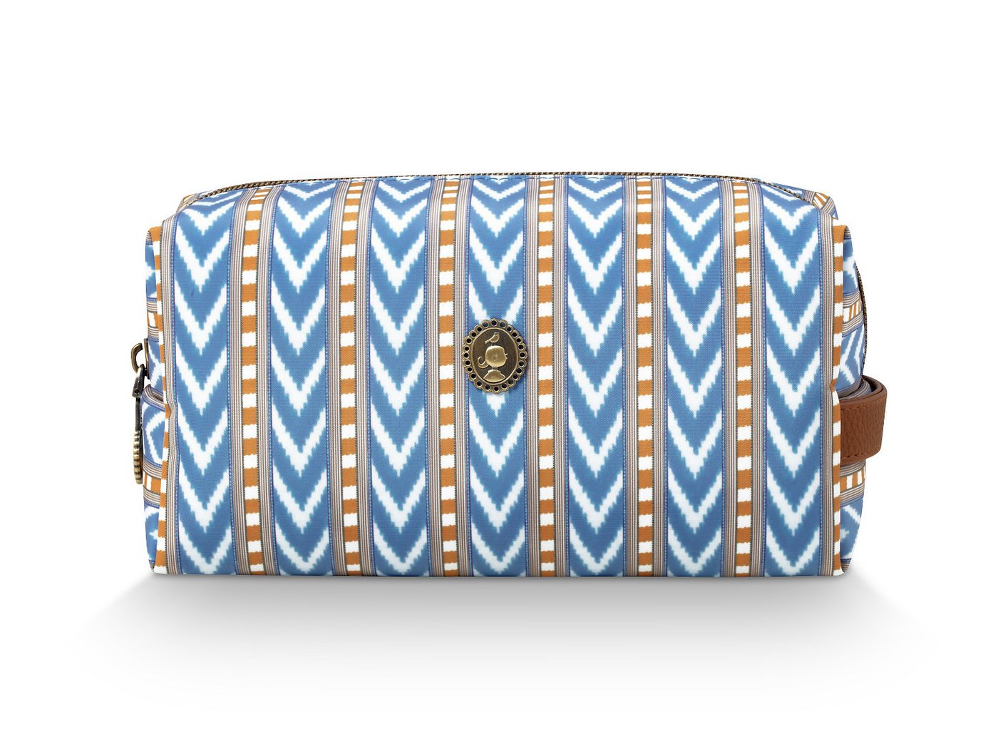 PiP Studio Kulturbeutel Coco Kosmetiktasche medium Samba Stripe blau 21,5x10x10,5cm von PiP Studio