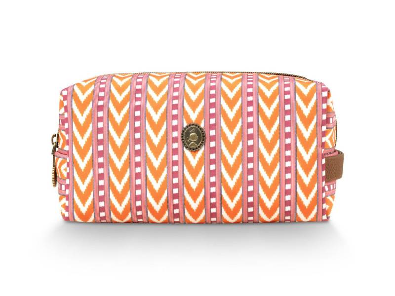 PiP Studio Kulturbeutel Coco Kosmetiktasche medium Samba Stripe orange 21,5x10x10,5cm von PiP Studio