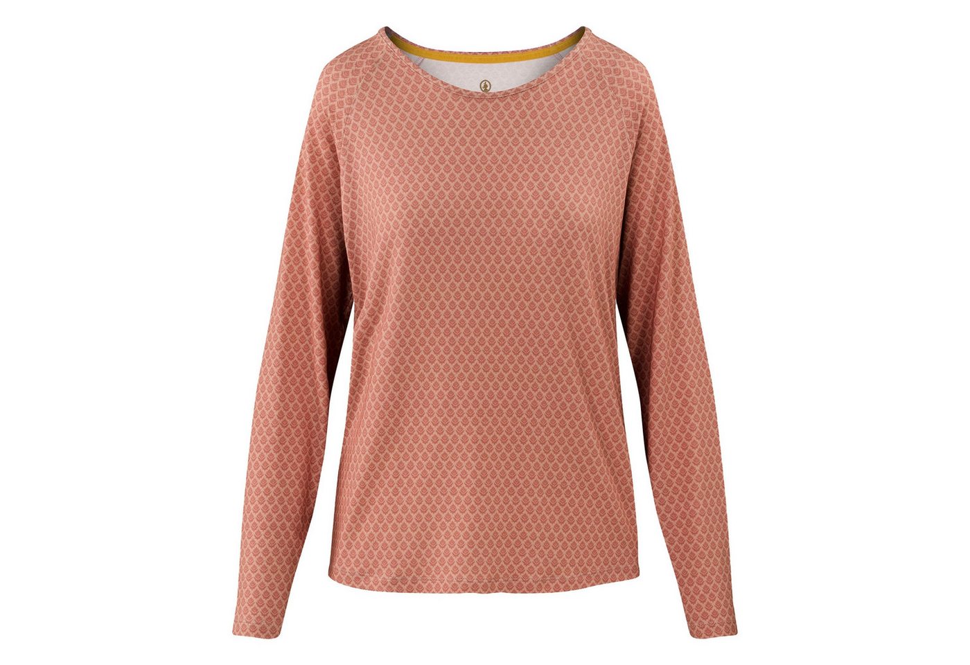 PiP Studio Langarmshirt Tina Long Sleeve Top Thousands Leaves mit kleinem Logo auf der Rückseite von PiP Studio