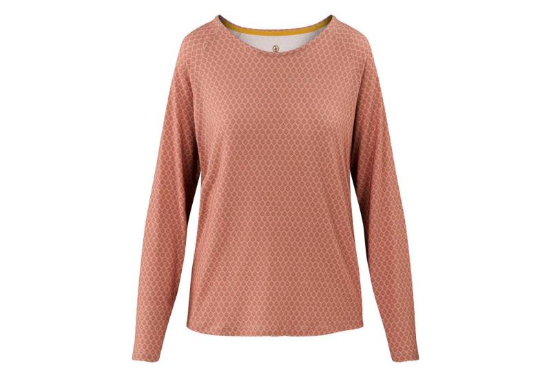 PiP Studio Langarmshirt Tina Long Sleeve Top Thousands Leaves mit kleinem Logo auf der Rückseite von PiP Studio