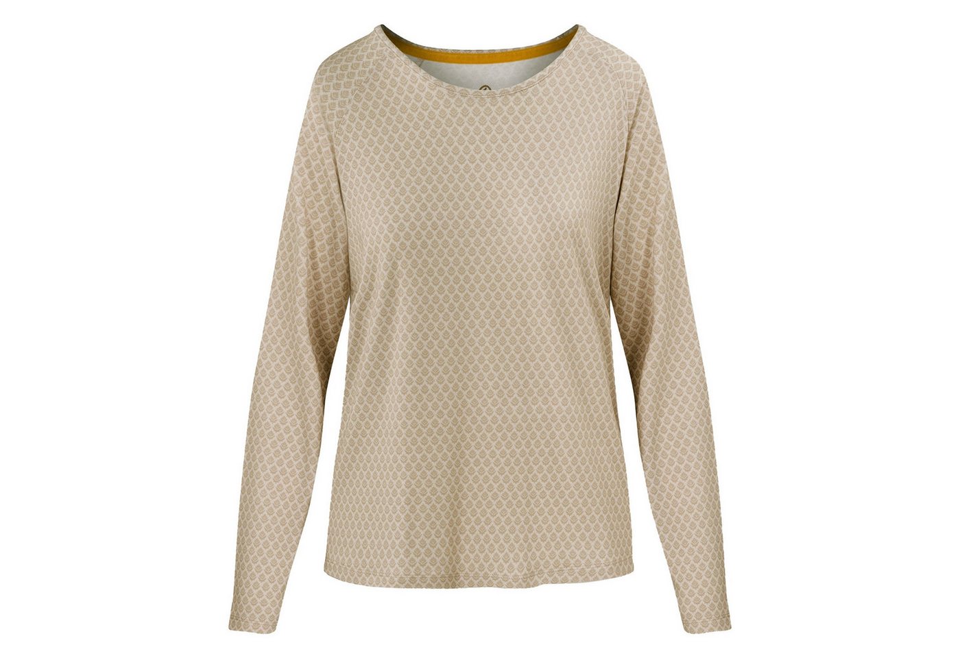 PiP Studio Langarmshirt Tina Long Sleeve Top Thousands Leaves mit kleinem Logo auf der Rückseite von PiP Studio