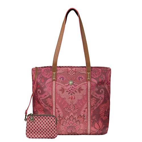 Pip Studio Einkaufstasche Medium | Dark Pink - 32/47 x 31 x 18,5 von PiP Studio