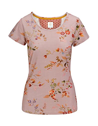 Pip Studio Kurzarm Top Tilly Kawai Flower | hell pink - L von PiP Studio