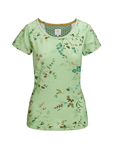 Pip Studio Kurzarm Top Tilly Kawai Flower | hellgrün - L von PiP Studio