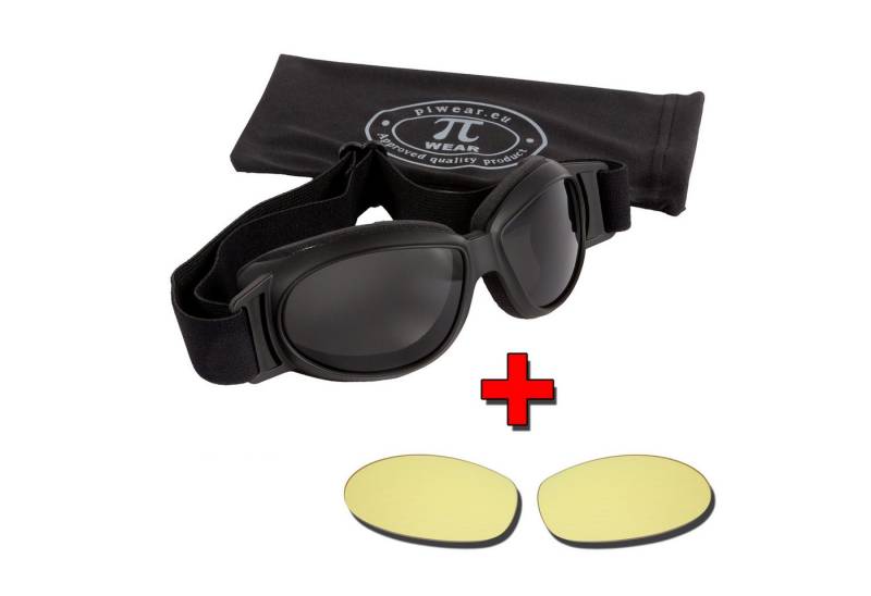 PiWear Motorradbrille PiWear Black Hills Kit SM / YT von PiWear