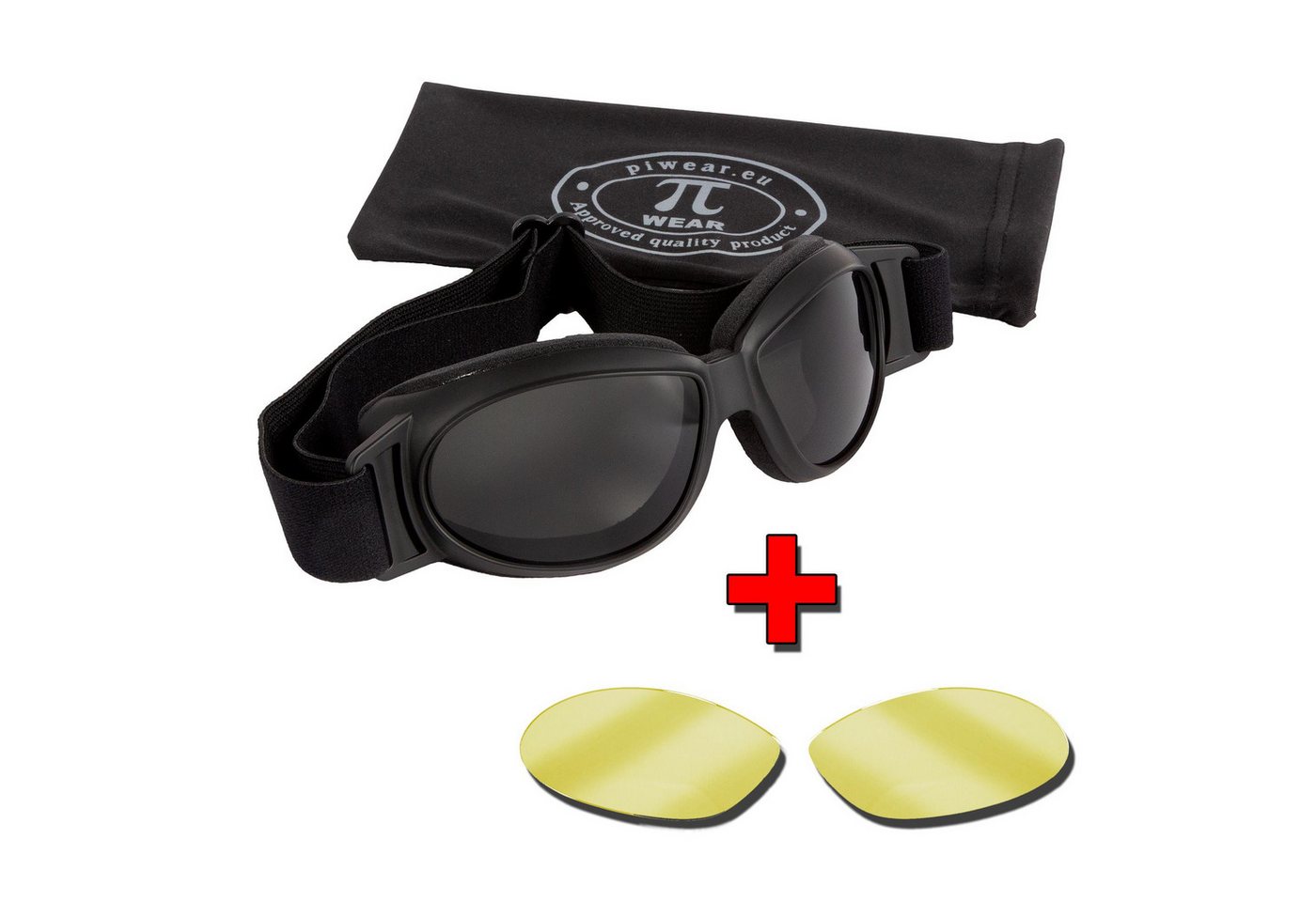 PiWear Motorradbrille PiWear Black Hills Kit SM / YTM von PiWear