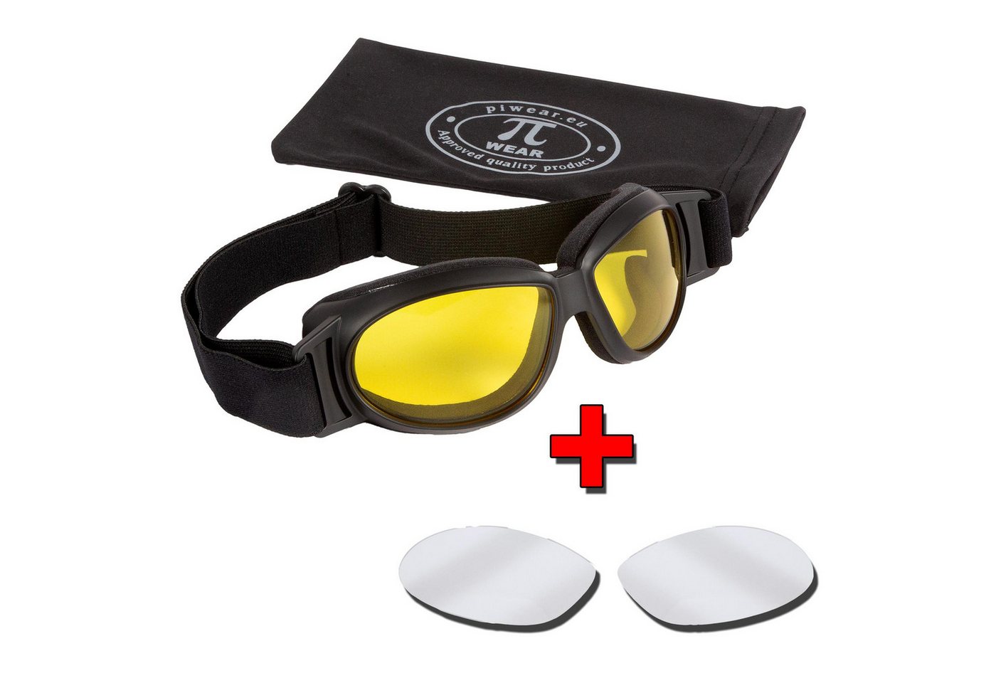 PiWear Motorradbrille PiWear Black Hills Kit YT / CLM von PiWear