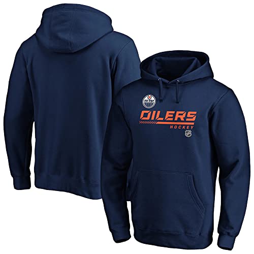PiWine Männer Sweatshirt Langarm Pullover Hockey Kleidung NHL Oilers Jersey Print Unisex Langarm Pullover Männer Eishockey Hoodies,XL von PiWine