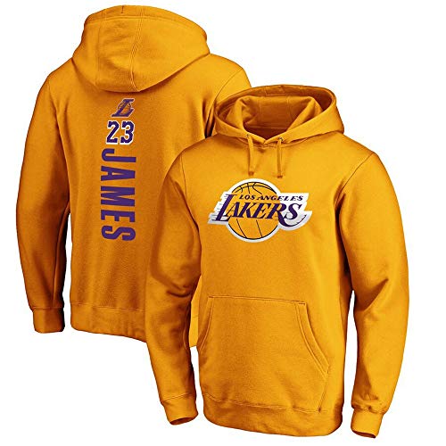 PiWine Pullover Langarm Basketball Sportbekleidung Lakers Sweatshirt Männer NBA Langarm Kapuzen Sweatshirt,S von PiWine