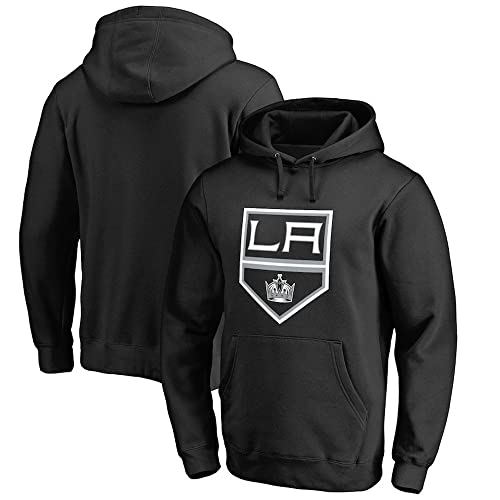 PiWine Pullover Langarm Hockey Sportbekleidung Sweatshirt Männer NHL Kings Schwarz Eishockey Langarm Kapuzen Sweatshirt,XXL von PiWine