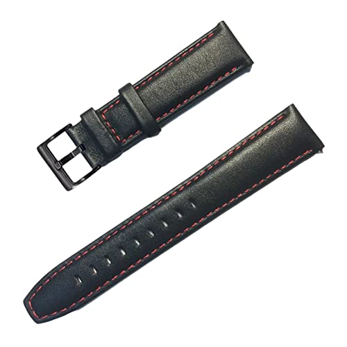 PiWine Uhrenarmbänder, Uhrenarmband, 20 mm/22 mm, handgefertigtes Vintage-Uhrenarmband aus echtem Leder mit Dornschließe, Zubehör for klassische analoge Uhren (Color : Type C2, Size : 22mm) von PiWine