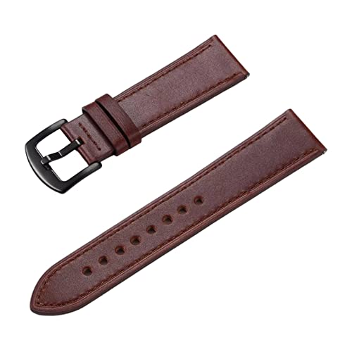 PiWine Uhrenarmbänder, Uhrenarmband, 20 mm/22 mm, handgefertigtes Vintage-Uhrenarmband aus echtem Leder mit Dornschließe, Zubehör for klassische analoge Uhren (Color : Type M10, Size : 20mm) von PiWine