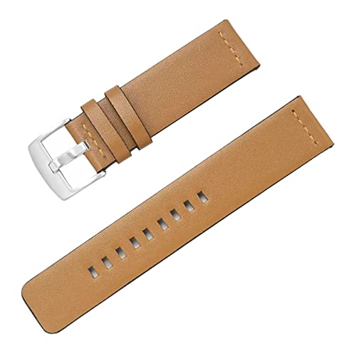 PiWine Uhrenarmbänder, Uhrenarmband, 20 mm/22 mm, handgefertigtes Vintage-Uhrenarmband aus echtem Leder mit Dornschließe, Zubehör for klassische analoge Uhren (Color : Type U3, Size : 20mm) von PiWine