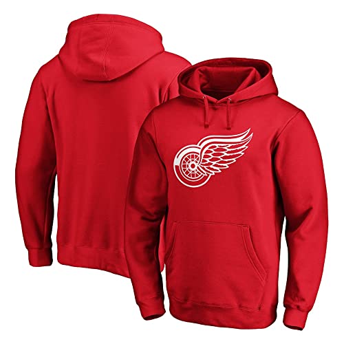 Pullover Langarm Hockey Sportbekleidung Sweatshirt Männer NHL Red Wings Eishockey Langarm Kapuzen Sweatshirt,XXL von PiWine