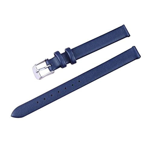 Uhrenarmbänder, Uhrenarmband, 8 mm–22 mm, weiches, dünnes und schlankes Echtleder-Uhrenarmband, ersetzt hautfreundliches Uhrenarmband for Männer und Frauen, Zifferblatt-Quarzuhr ( Color : Dark Blue , von PiWine