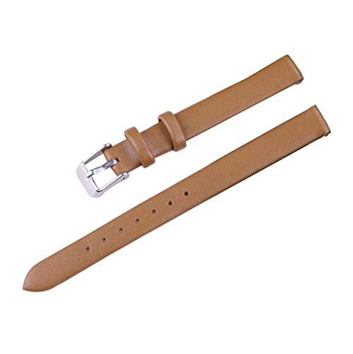 Uhrenarmbänder, Uhrenarmband, 8 mm–22 mm, weiches, dünnes und schlankes Echtleder-Uhrenarmband, ersetzt hautfreundliches Uhrenarmband for Männer und Frauen, Zifferblatt-Quarzuhr ( Color : Light Brown von PiWine