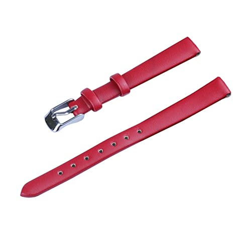 Uhrenarmbänder, Uhrenarmband, 8 mm–22 mm, weiches, dünnes und schlankes Echtleder-Uhrenarmband, ersetzt hautfreundliches Uhrenarmband for Männer und Frauen, Zifferblatt-Quarzuhr ( Color : Red , Size : von PiWine