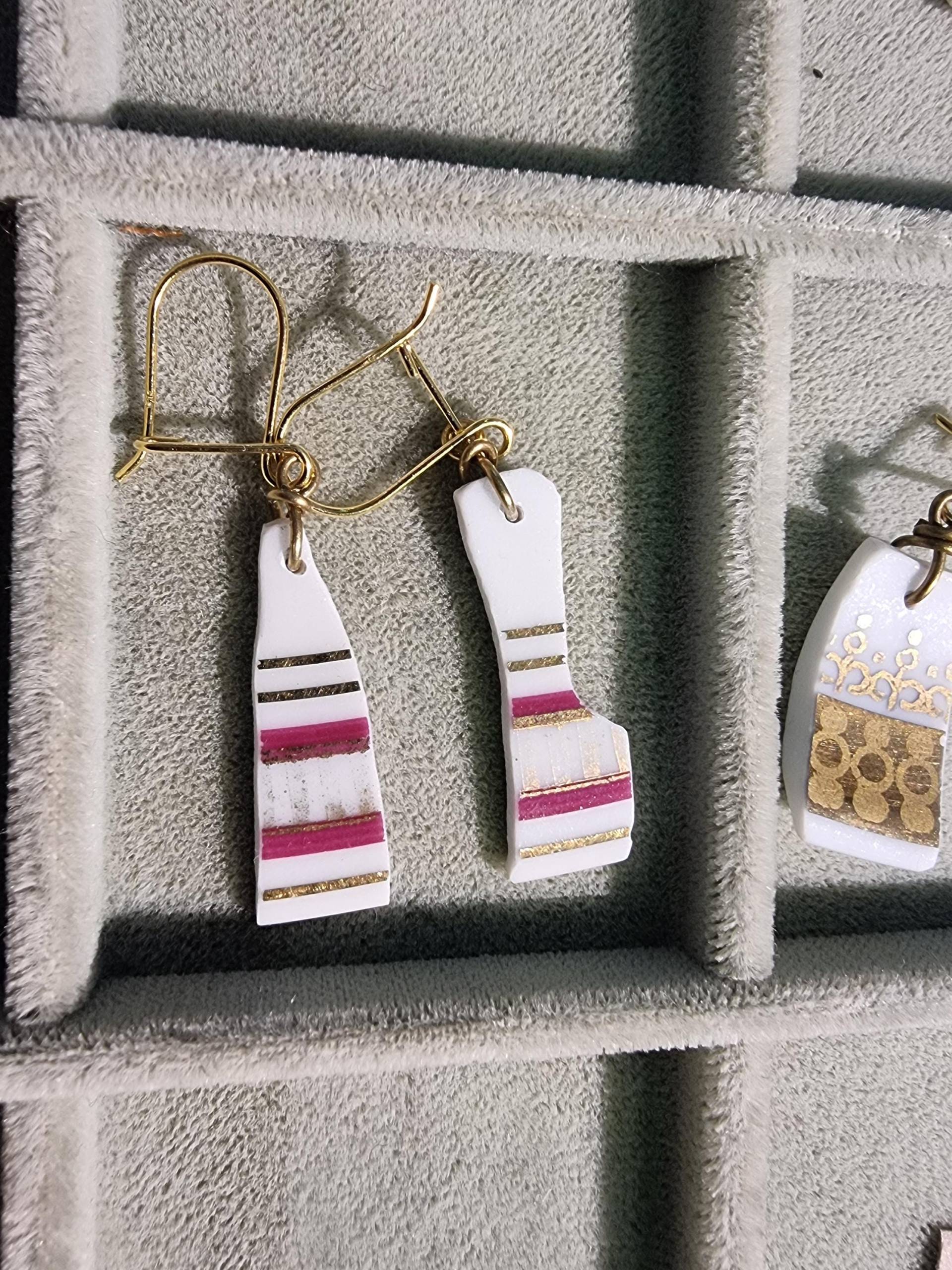 Moni - Porzellanohrringe, Weihnachtsschmuckgeschenk Für Damen, Roter Porzellanschmuck Festtagsschmuck Ohrringe Als Geschenk von PiaHeise