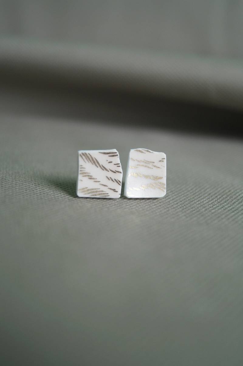 Rosé - Hellrosa Porzellanohrstecker, Ohrringe Als Weihnachtsgeschenk, Upcyclingschmuck, Schmuck Aus Sammeltassen, Statementschmuck von PiaHeise