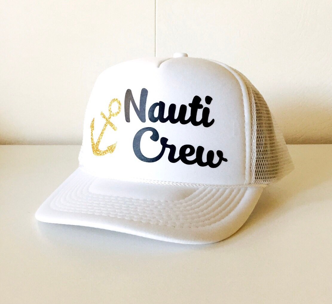 Nauti Crew Hut | Geburtstagsfeier Hüte Für Kreuzfahrten Gruppenmütze Maritime Mützen Party Geburtstage Truckers von PiaMiaBoutique