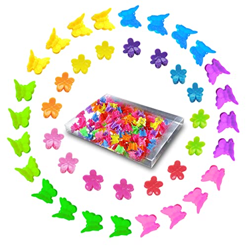 100 Stück Schmetterling Haarspangen, Mini Haarspangen Klaue Haarspange, Schmetterling Haarspange Niedliche Haarspangen Mini Butterfly Hair Clips Krallen Haarclips für Damen Women von Piacolnic