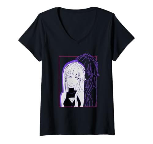 Damen cooles Anime Manga Mädchen Kawaii T-Shirt mit V-Ausschnitt Damen cooles Anime Manga Mädchen Kawaii T-Shirt mit V-Ausschnitt von Pialotte Kasef