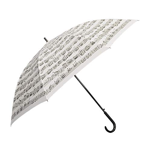 Pianelli Regenschirm gross, Notenzeilen, sehr stabil, 120 cm Stockschirm von Pianelli