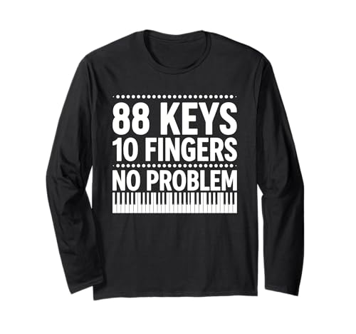 Klavierkunst für Männer, Frauen, Pianisten, Klavierlehrer, Klavierspieler Langarmshirt von Piano Gifts Pianist Piano Lover Accessories & More
