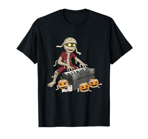 Lustiges Klavier Pianist Mama Kürbis Halloween Kinder Herren Damen T-Shirt von Piano Lovers Cute Halloween Outfits for Boy Girl