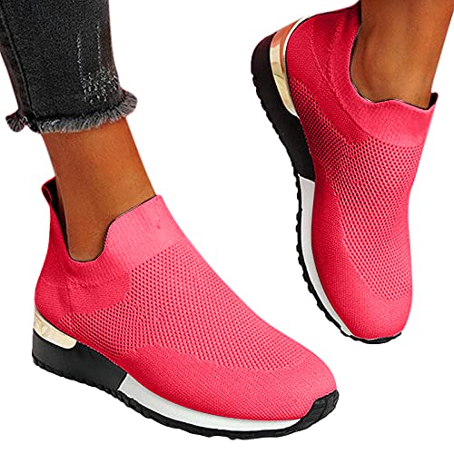 Pianshanzi Laufschuhe Damen Halbschuhe Orthopädische Sportschuhe Hallenschuhe Damenschuhe rutschfeste Outdoor Schuhe Wanderschuhe Laufschuhe Slip On Fitnessstudio Schwarz Elegant Sneakers Turnschuhe von Pianshanzi