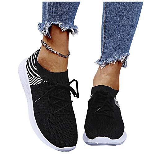 Pianshanzi Sneaker Damen Weiss Weiche Bequem Schuhe Turnschuhe Sportschuhe Leichtgewichts Atmungsaktiv Frauen Fitnessschuhe Straßenlaufschuhe Cushion Wasserdicht Flach Für Camper Walking Sport von Pianshanzi