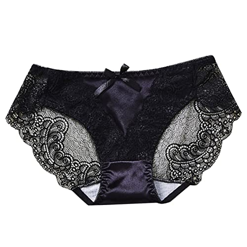 Sexy Unterwäsche Männer Transparente Spitzenunterwäsche für Frauen Retro Sexy Satin ausgehöhlt transparentes Mesh Nahtlose Hüfttasche Hüfte Dreieck Hosen Frauen Sexy Damen Unterwäsche Durchsichtig von Pianshanzi