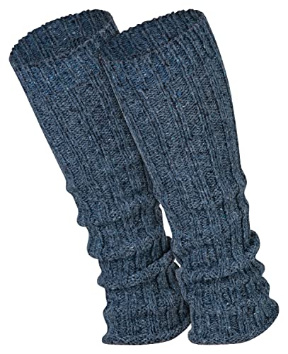 1 Paar Stulpen Damen warme Bein-Stulpen in Wolle Strick - jeans melange von Piarini