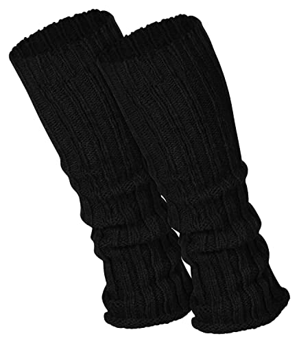 1 Paar Stulpen Damen warme Bein-Stulpen in Wolle Strick - schwarz uni 1 Paar Stulpen Damen warme Bein-Stulpen in Wolle Strick - schwarz uni von Piarini